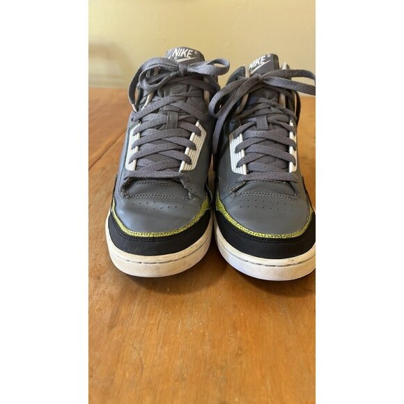 Nike AlphaBaller Mid Gray Black Cyber Leather Shoes 487858-001 Mens Size 7 - Picture 2 of 12